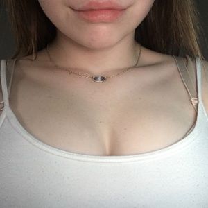 Kendra Scott gold slate cat eye Elisa necklace